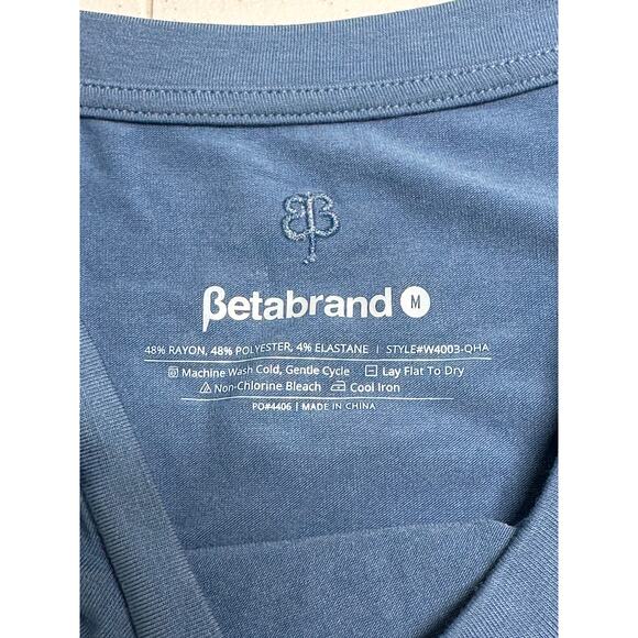 Betabrand Dress Womens Medium Blue Quiet Harbor Twist Knot Jersey Sheath Office - Picture 7 of 10